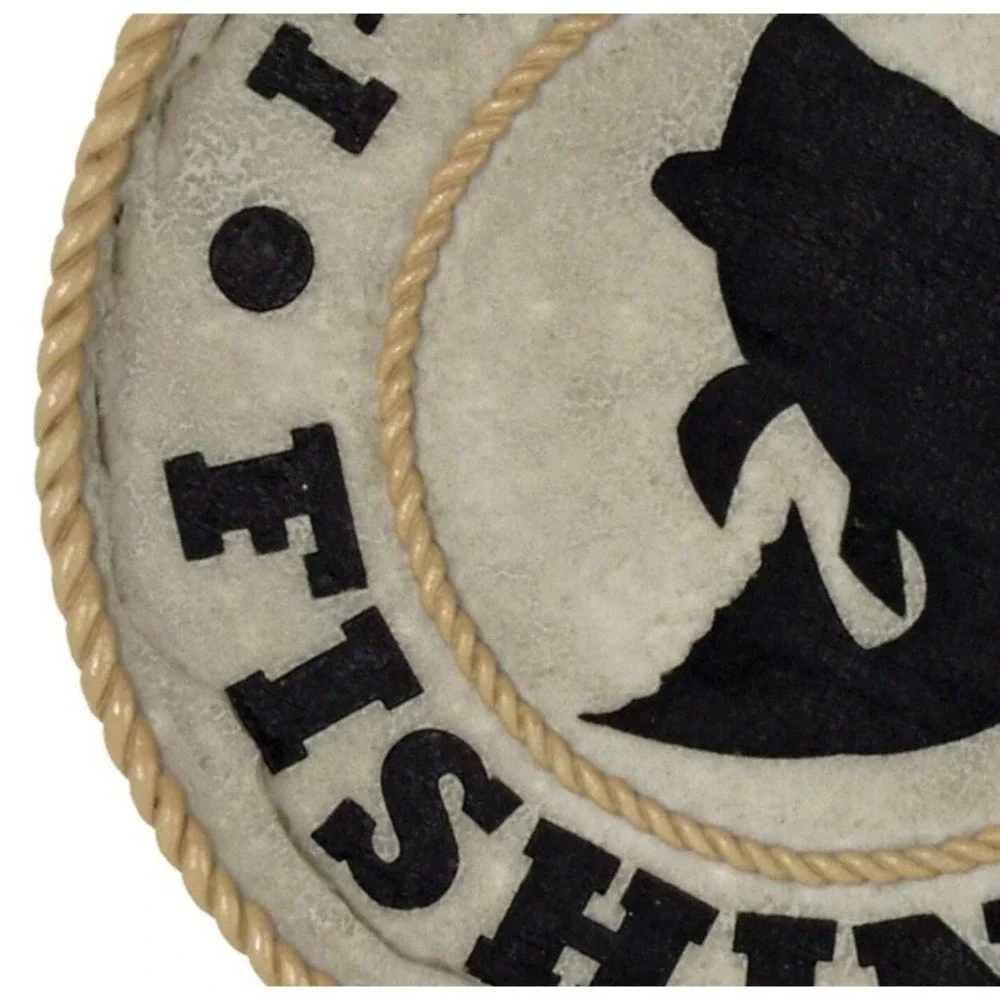 Garden Décor I'd Rather Be Fishing Stepping Stone Decorative Stone